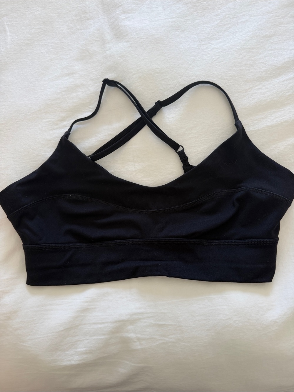 Bandier/Sincerely Jules Black Crossback Bralette - Comfortable Everyday Support